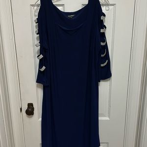 Navy Roz and Ali dress with sequin sleeves